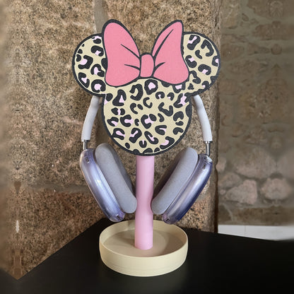 Minnie Tiger Print Headphone Stand – 3D Printed Desk Decor
