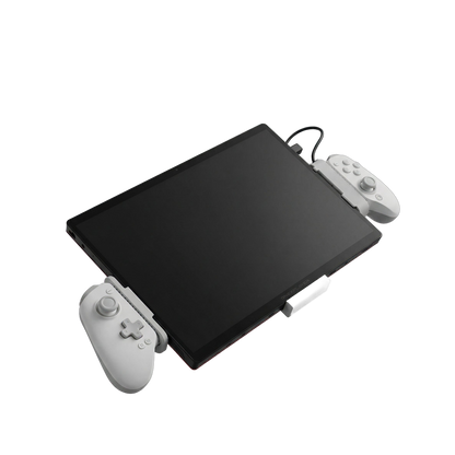 OneXPlayer Super X/V holders with modded controller, angled view