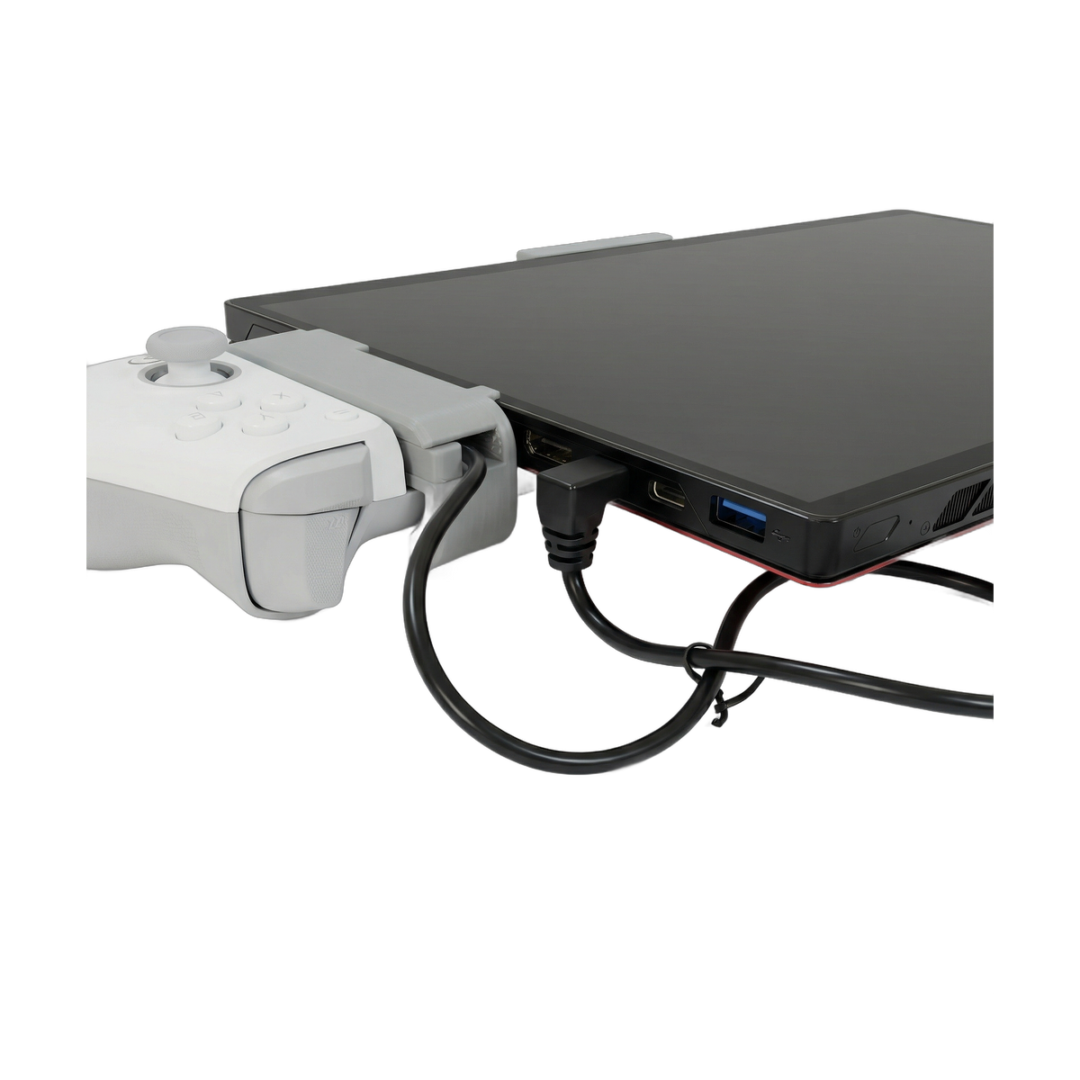 OneXPlayer Super X/V holders, USB-C cable routing detail
