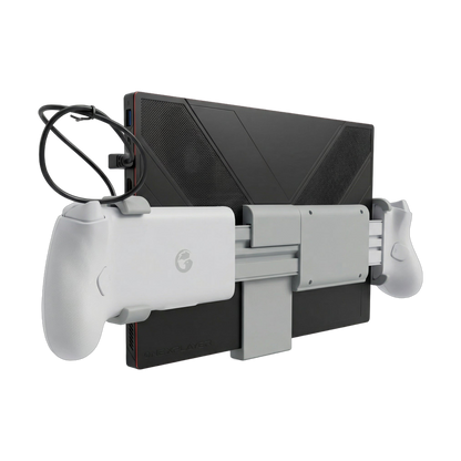OneXPlayer Super X/V holders, rear view with controller