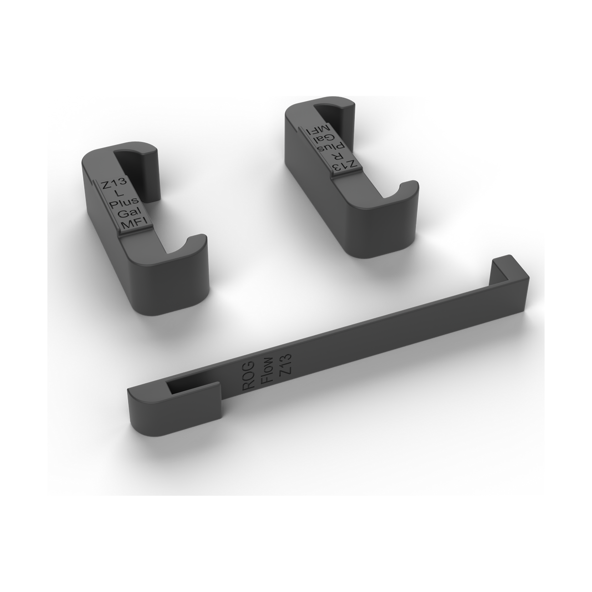 Portrait holders for ASUS ROG Flow Z13 (2025) on the modded GameSir G8 Plus – full set: center, left and right holder