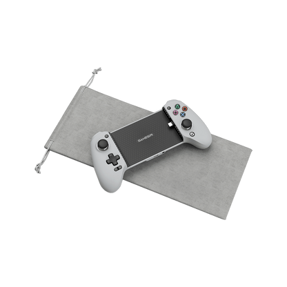 Gamesir G8 Galileo with PlayStation-style buttons and carry pouch