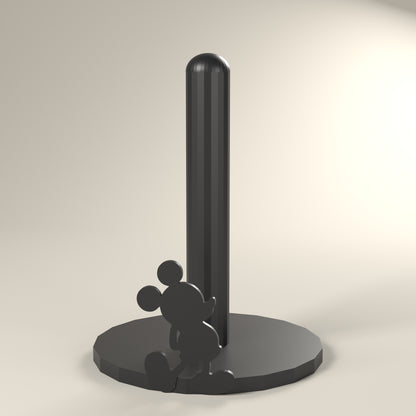 Mickey Mouse Paper Towel Holder – 3D Printed Countertop Decor – 3D render, front view