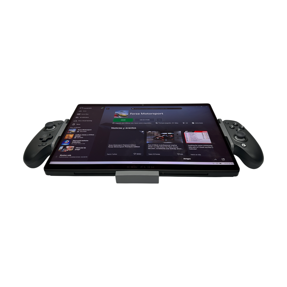 ROG Flow Z13 with holders and EasySMX M15 controller
