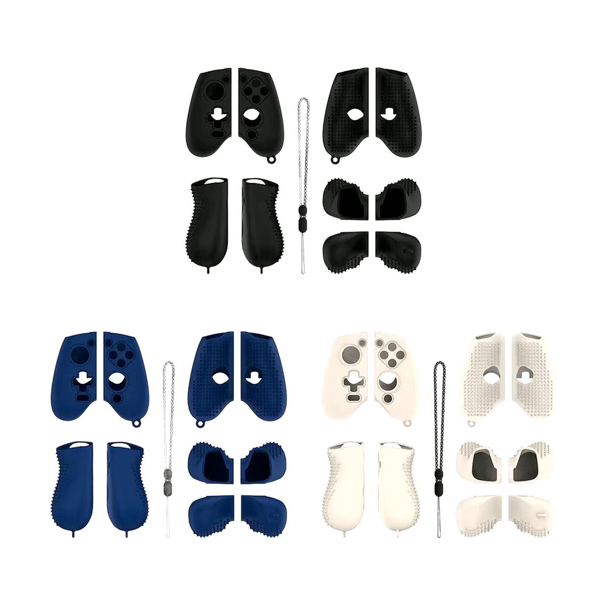 Silicone covers for Gamesir G8 Galileo and G8 Plus in black, white and blue