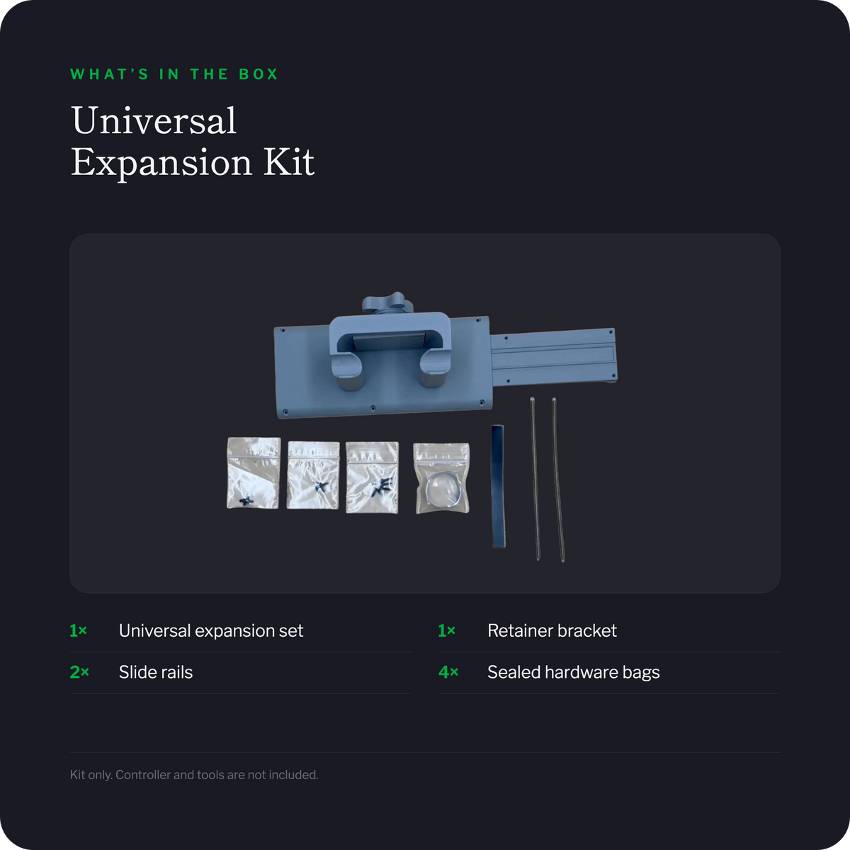 Universal expansion kit - what is included in the box