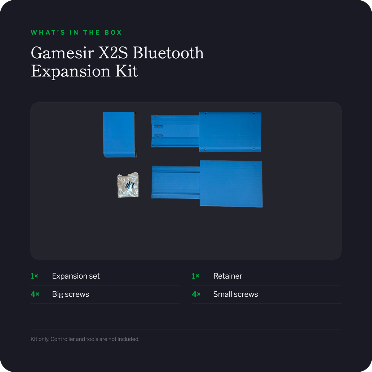 Gamesir X2S Bluetooth expansion kit - what is included in the box