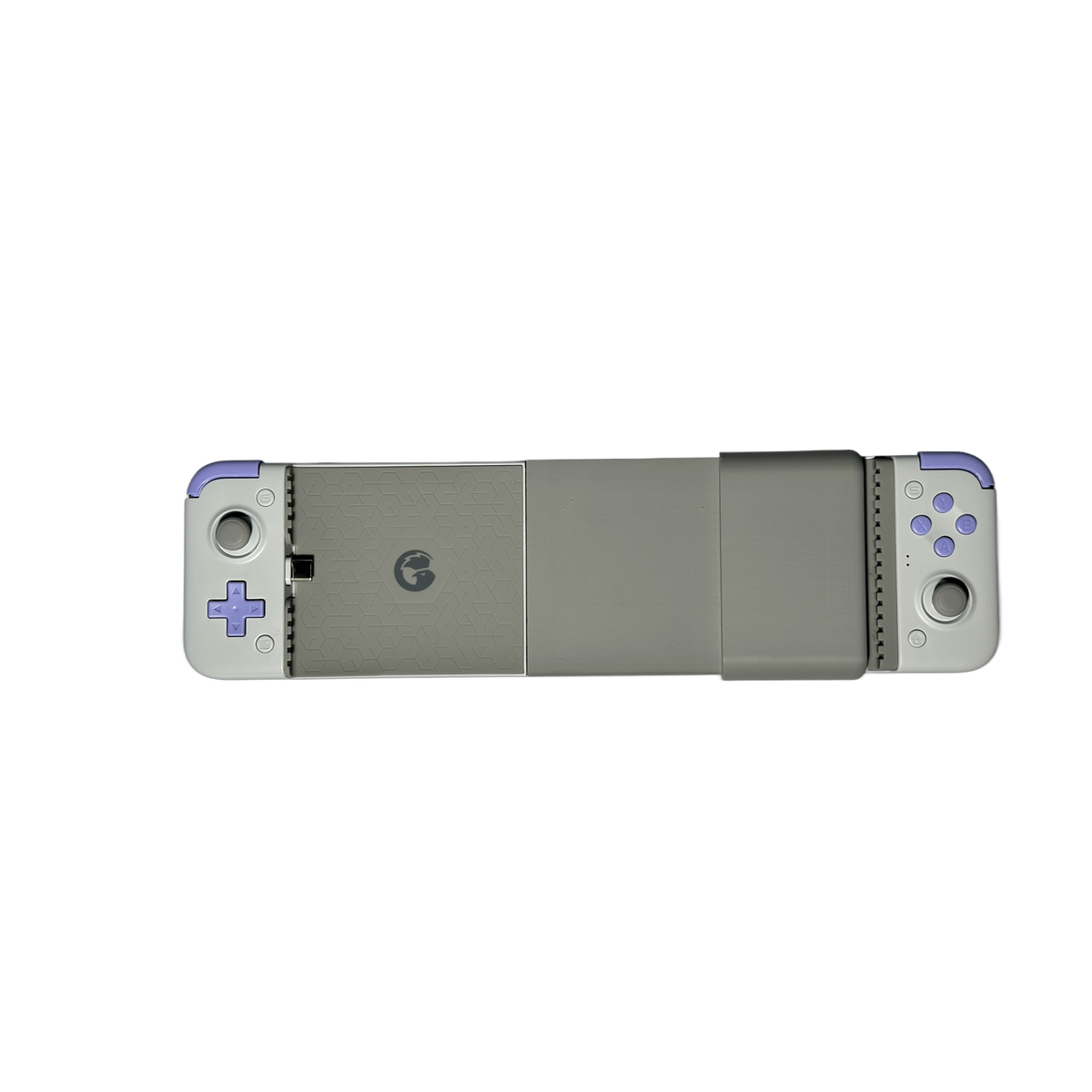 Gamesir X2S Type-C expansion kit holding a phone, retainer fitted