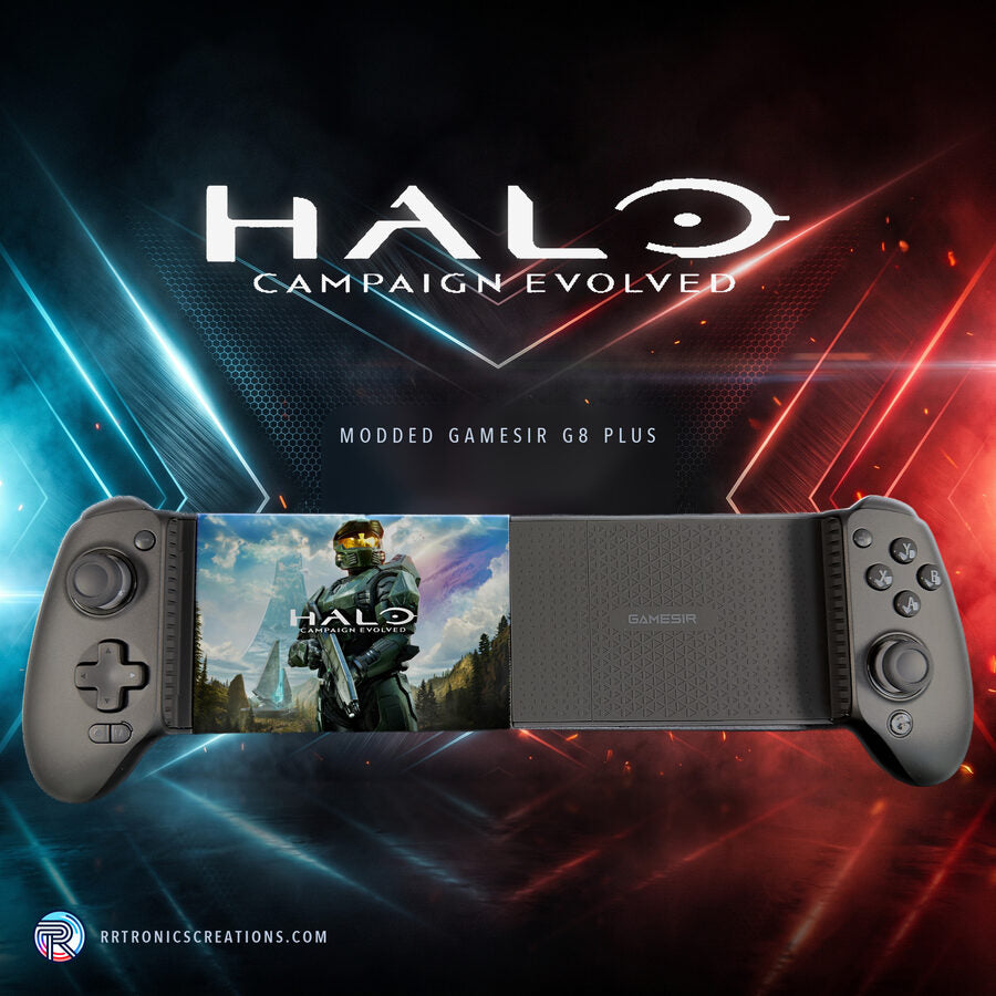 Modded GameSir G8 Plus tablet controller — Halo: Campaign Evolved edition