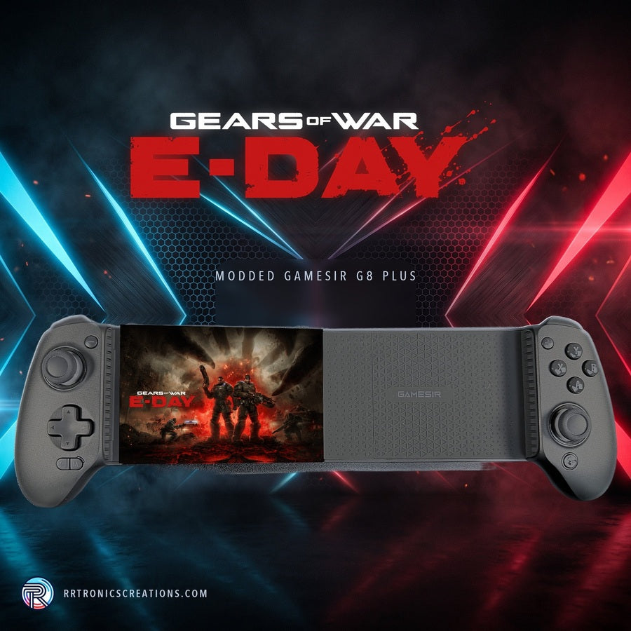 Modded GameSir G8 Plus tablet controller — Gears of War: E-Day edition