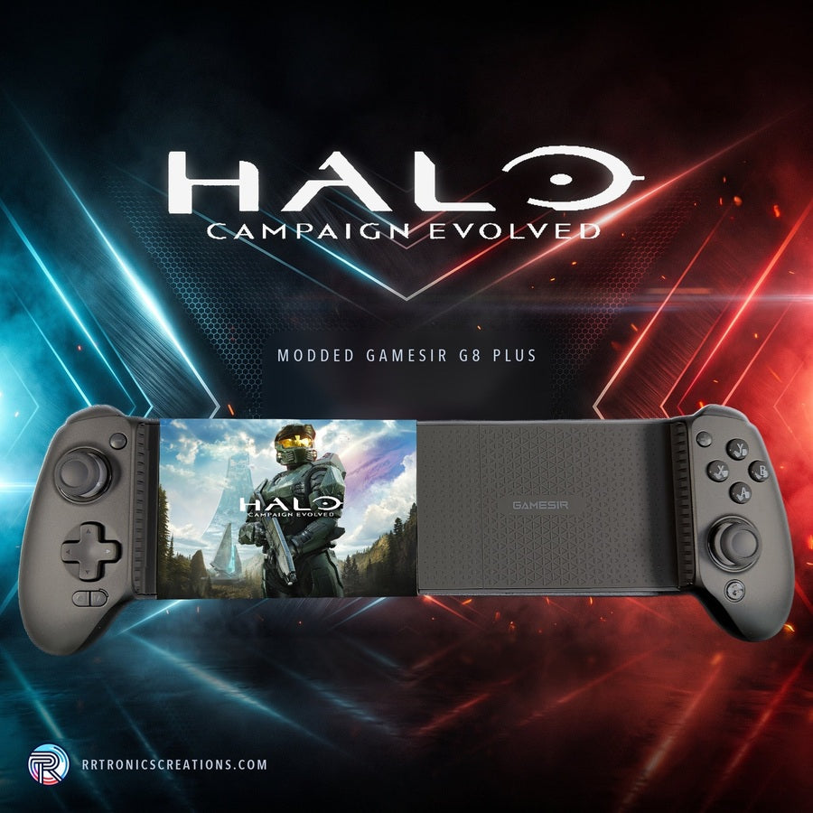 Modded GameSir G8 Plus tablet controller — Halo: Campaign Evolved edition